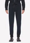 Ferragamo Drawstring Sweatpants With Gancini Patch In Multi