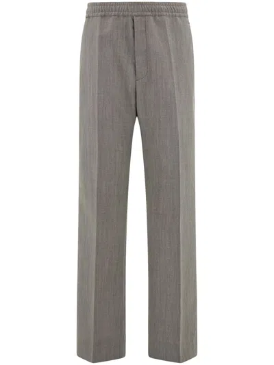 Ferragamo Drawstring-waist Trousers In Black