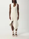Ferragamo Asymmetric Sleeveless Stretch Crepe Dress