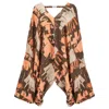 Ferragamo Abstract-patterned Silk Tunic In Multi