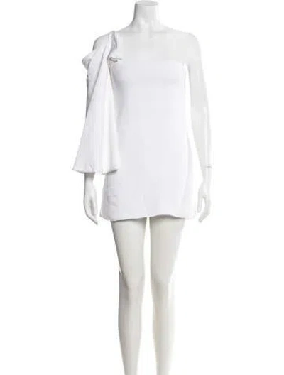 Pre-owned Ferragamo Dress W/ Hoodie Mini Dress W/ Tags In White
