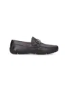 Ferragamo Geained Leather Mocassins