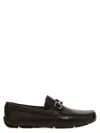 Ferragamo Geained Leather Mocassins In Brown
