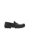 Ferragamo Driver Loafers With Gancini Ornament In Black