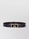 Ferragamo Dual Adjustable Gold Buckle Belt