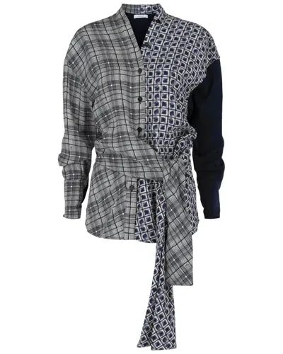 Ferragamo Dual Printed Shirt In Multi
