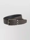 Ferragamo Reversible And Adjustable Gancini Belt In Black