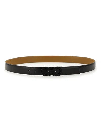 FERRAGAMO FERRAGAMO DUAL-TONE CALFSKIN BELT