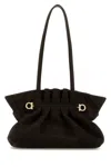 Ferragamo Piercing Suede Corduroy Shoulder Bag