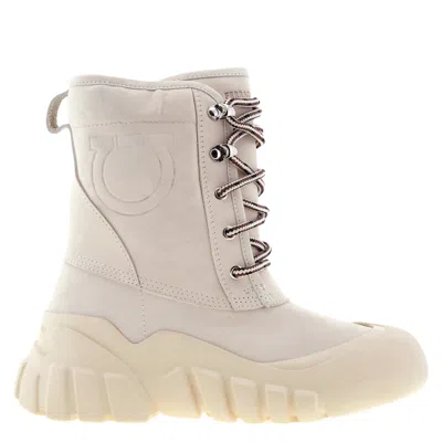 Ferragamo Duna Chunky Sole Boots, Size 7 C In Multi