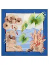 Ferragamo Square Floral Print Silk Scarf In Multi