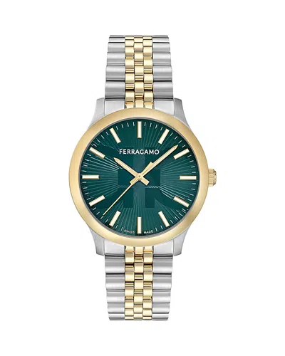 Ferragamo Duo Bracelet Watch, 40mm In Gold
