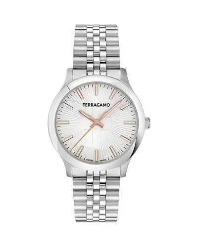 Ferragamo Duo Bracelet Watch, 40mm In Metallic