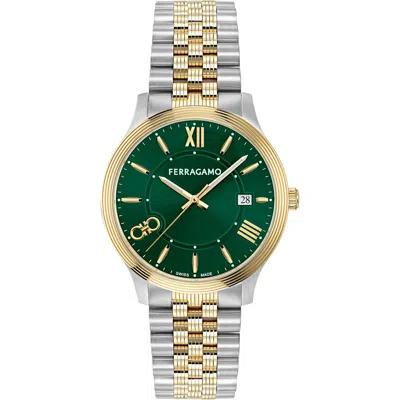 Ferragamo Duo Watch, 40mm In Two Tone