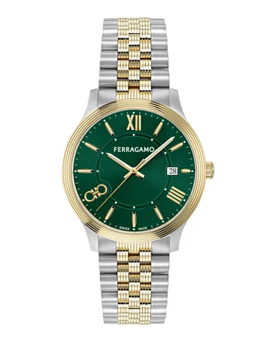 Ferragamo Duo Bracelet Watch In Burgundy