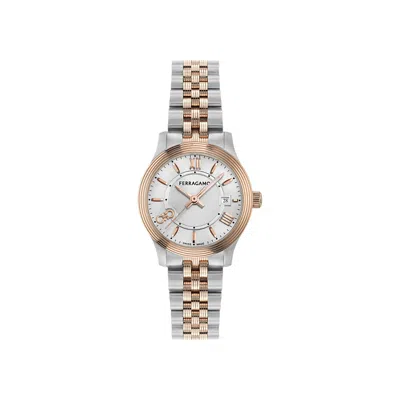 Pre-owned Ferragamo Duo Bracelet Watch 'two Tone' | Silver | Women's Size Onesize
