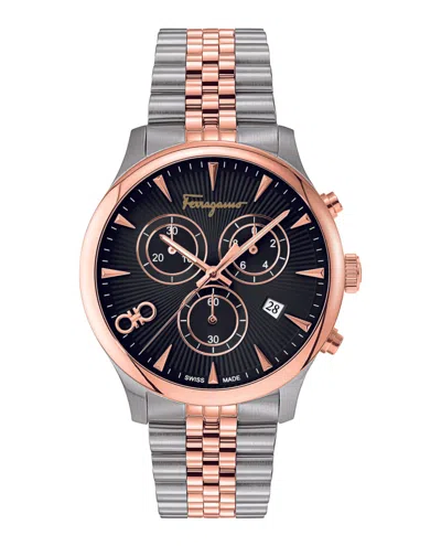 Ferragamo Duo Chrono Bracelet Watch In Multi