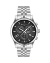 Ferragamo Men's Swiss Chronograph Duo Stainless Steel Bracelet Watch 42mm In Black/silver