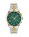 Ferragamo Men's Swiss Chronograph Duo Two-tone Stainless Steel Bracelet Watch 42mm In Green/two Tone