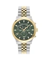 Ferragamo Men's Duo Chrono Two-tone Bracelet Watch, 42mm In Green/two-tone