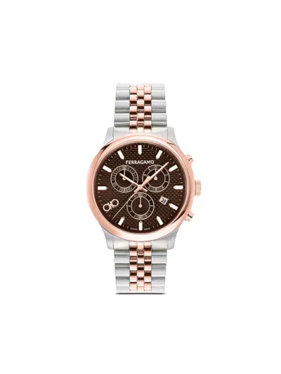 Ferragamo Duo Chronograph Q 42mm In Brown