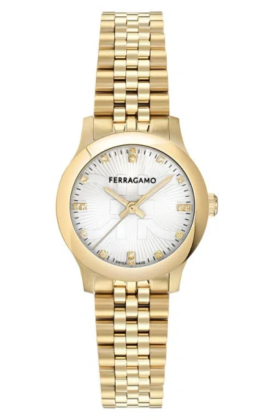 FERRAGAMO FERRAGAMO DUO DIAMOND BRACELET WATCH, 28MM