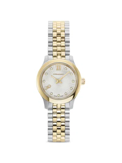 Ferragamo Duo Mini 25mm Watch In Multi