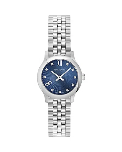 Ferragamo Duo Mini Bracelet Watch, 25mm In Metallic