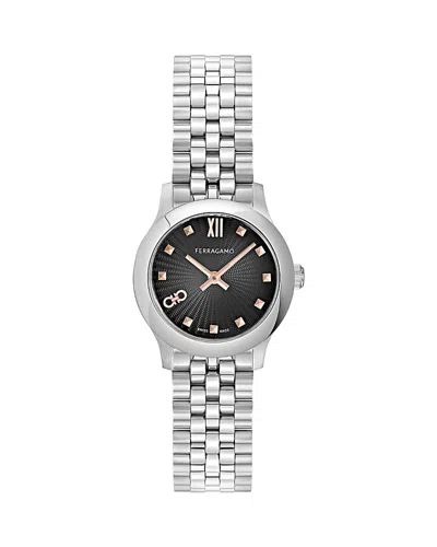Ferragamo Duo Mini Bracelet Watch, 25mm In Metallic