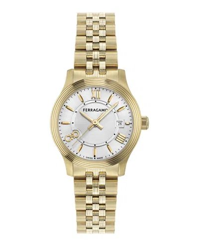 Ferragamo Duo Mini Bracelet Watch In Gold