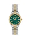 Ferragamo Duo Watch, 28mm In Green/two-tone