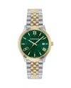 Ferragamo Duo Watch, 40mm In Green/two-tone
