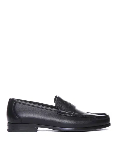 Ferragamo Dupont Loafers With  Logo In Black
