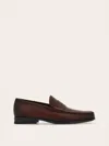 Ferragamo Logo-debossed Leather Loafers In Brown
