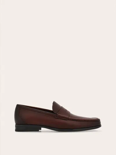 Ferragamo Dupont Moccasins Shoes In Brown