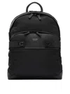 Ferragamo Durable Black Backpack With Leather Accents In Black