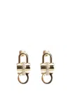 Ferragamo Women Crystal Embellished Padlock Earrings In Yellow