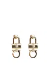 Ferragamo Women Crystal Embellished Padlock Earrings In Yellow