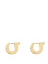 Ferragamo Gancini Crystal Hoop Earrings In Gold