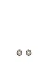 Ferragamo Earrings With Hook And Pearl In Metallic