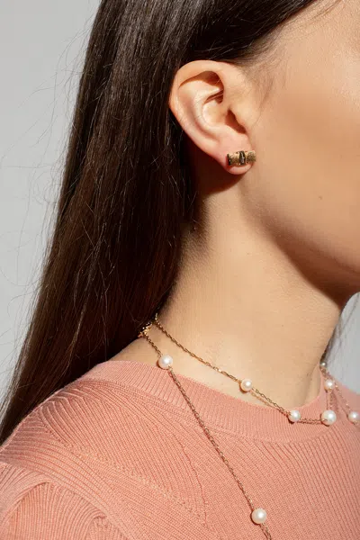 Ferragamo Earrings With Logo In Gold
