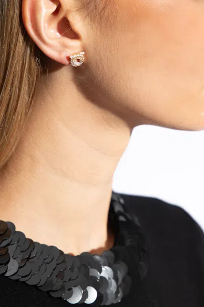 Ferragamo Earrings With Logo In Gold