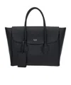 Ferragamo East-west Leather Tote Bag In Black