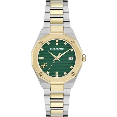Ferragamo Edge Bracelet Watch, 34mm In Multi