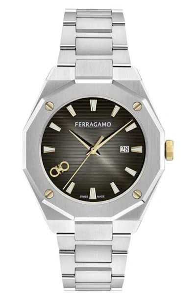 Ferragamo Versilia 40mm Watch In Metallic