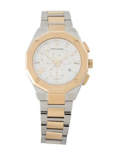 Pre-owned Ferragamo Edge Chrono Watch, 42mm In Multi