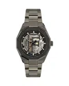 Ferragamo Edge Skeleton Watch In Black