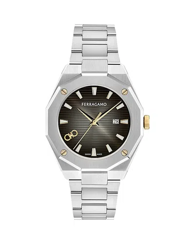 Ferragamo Edge Watch, 40mm In Gray