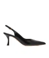 Ferragamo Egna 70 Leather Slingback Pumps In Black