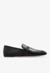 Ferragamo Elaine Vara Buckle Loafers In Calf Leather In Black